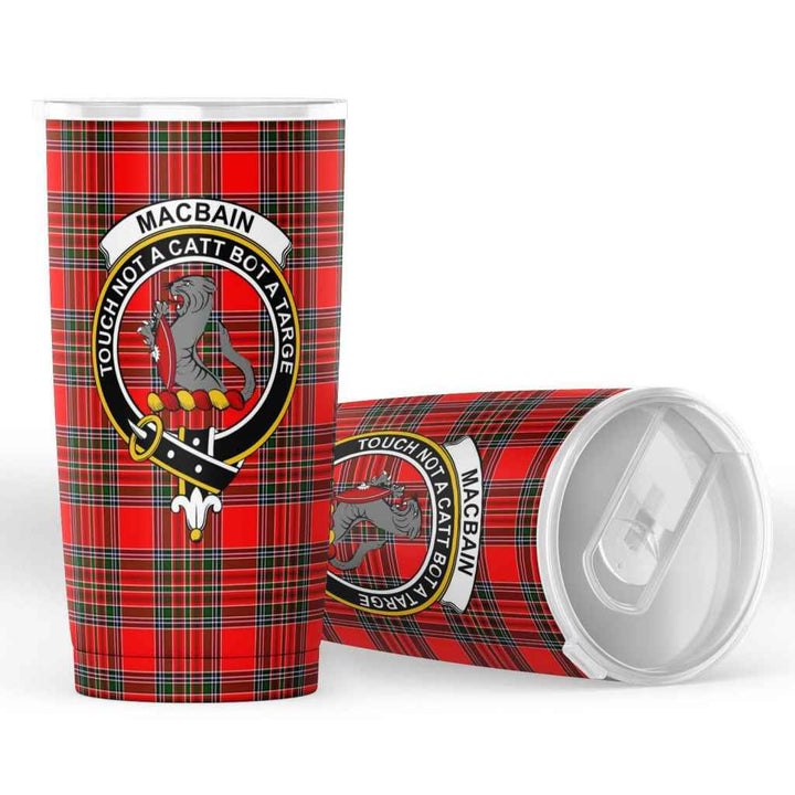 Scottish MacBain Clan Crest Tartan Insulated Tumbler Tartan Plaid 4
