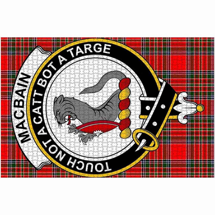 Scottish MacBain Clan Crest Tartan Jigsaw Puzzle 2