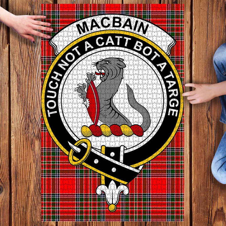 Scottish MacBain Clan Crest Tartan Jigsaw Puzzle 3