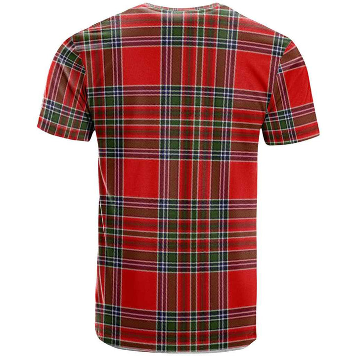 Scottish MacBain Clan Crest Tartan T-Shirt Back Side Tartan Plaid