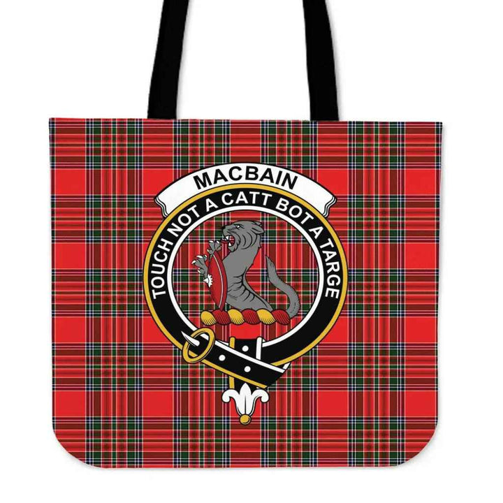 Scottish MacBain Clan Crest Tartan Tote Bag Tartan Plaid