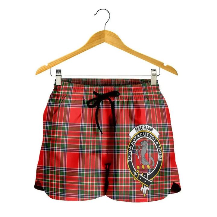 Scottish MacBain Clan Crest Tartan Women Shorts
