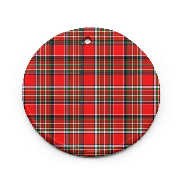 Scottish MacBean Modern Clan Tartan Ceramic Ornament Circle Shape Tartan Plaid