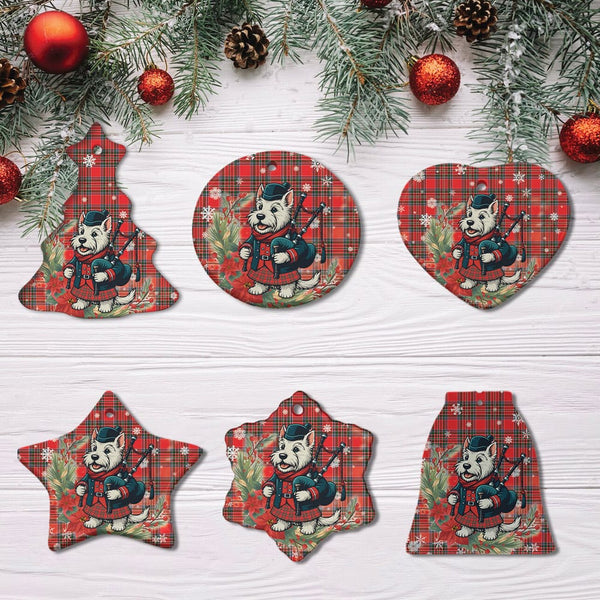 Scottish MacBean Modern Clan Tartan Ceramic Ornament Cute Scottish Terrier Dog All Style Tartan Plaid