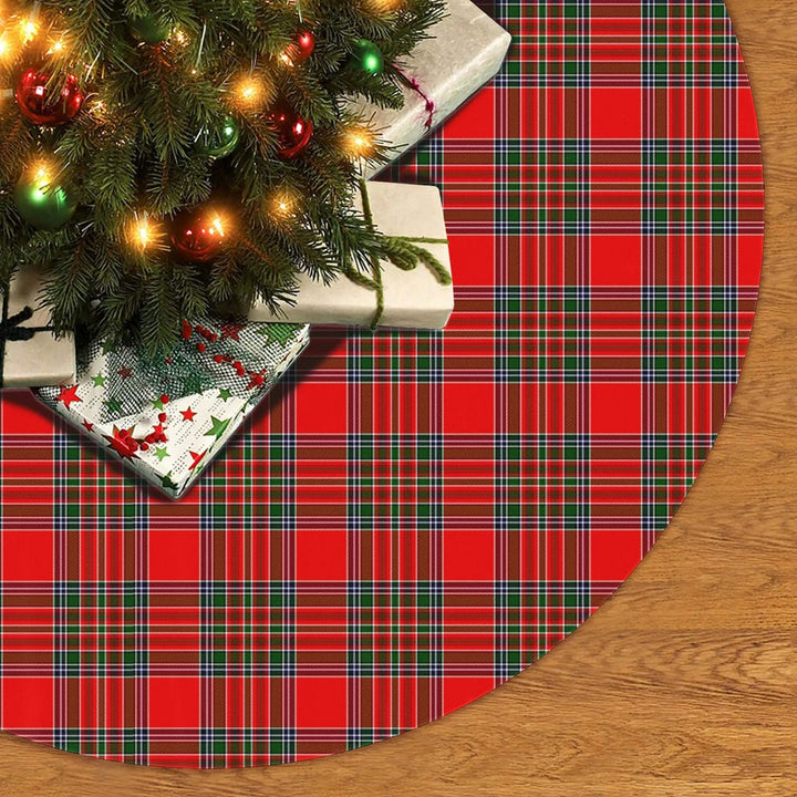 Scottish MacBean Modern Clan Tartan Christmas Tree Skirt No Tassels 2 Tartan Plaid