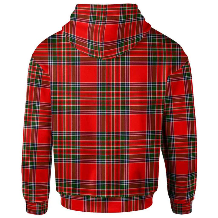 Scottish MacBean Modern Clan Tartan Hoodie Back Side Tartan Plaid