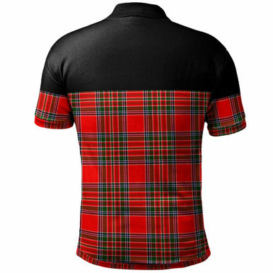 Scottish MacBean Modern Clan Tartan Polo Shirt - Horizontal Style Back Side Tartan Plaid