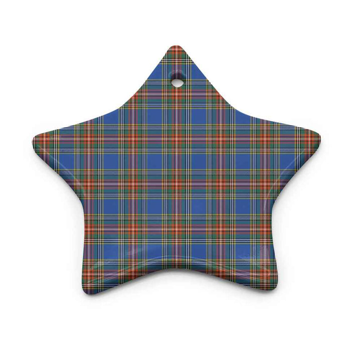 Scottish MacBeth Ancient Clan Tartan Ceramic Ornament Star Shape Tartan Plaid