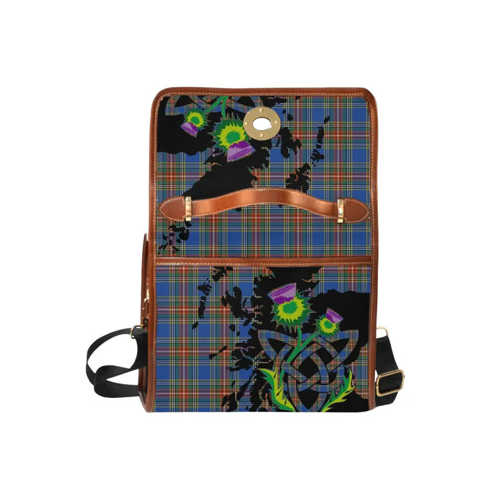 Scottish MacBeth Ancient Clan Tartan Waterproof Canvas Bag With Thistle Tartan Plaid 6