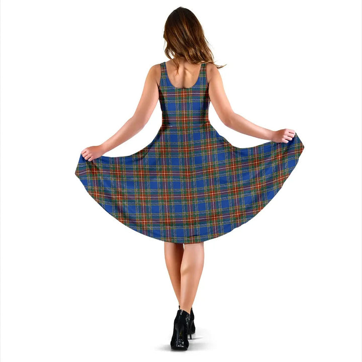 Scottish MacBeth Ancient Clan Tartan Women Midi Dress