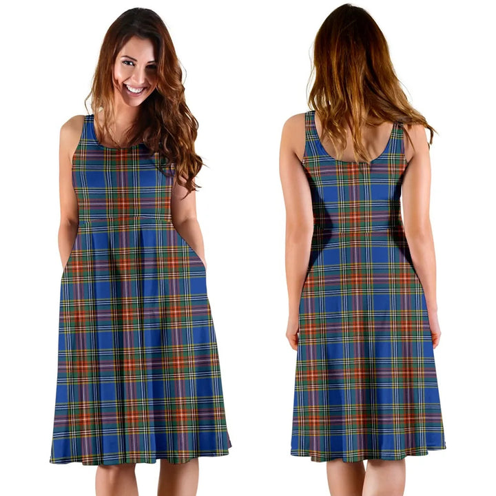 Scottish MacBeth Ancient Clan Tartan Women Midi Dress