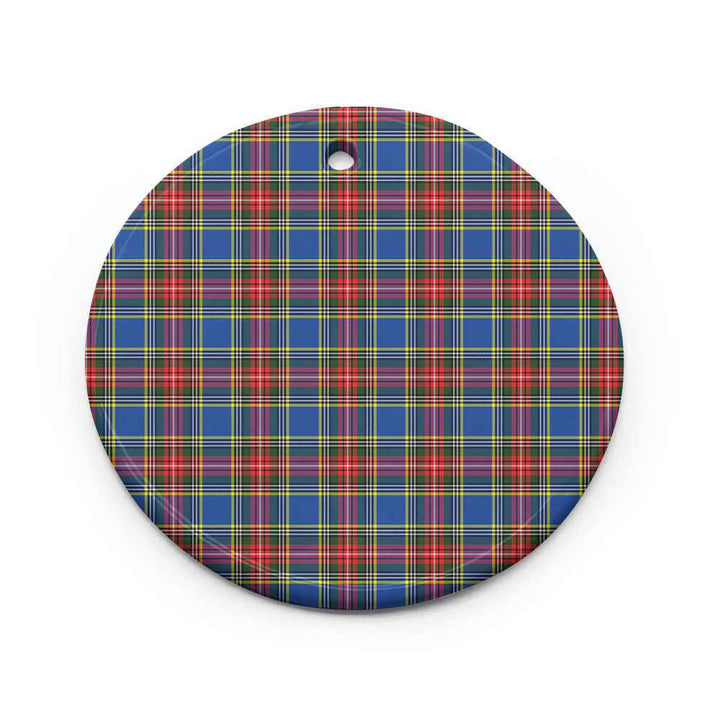 Scottish MacBeth Modern Clan Tartan Ceramic Ornament Circle Shape Tartan Plaid