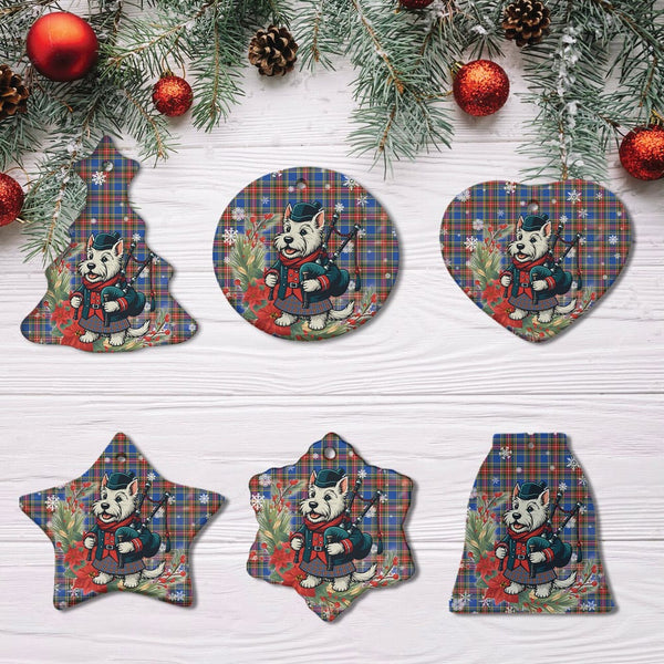 Scottish MacBeth Modern Clan Tartan Ceramic Ornament Cute Scottish Terrier Dog All Style Tartan Plaid