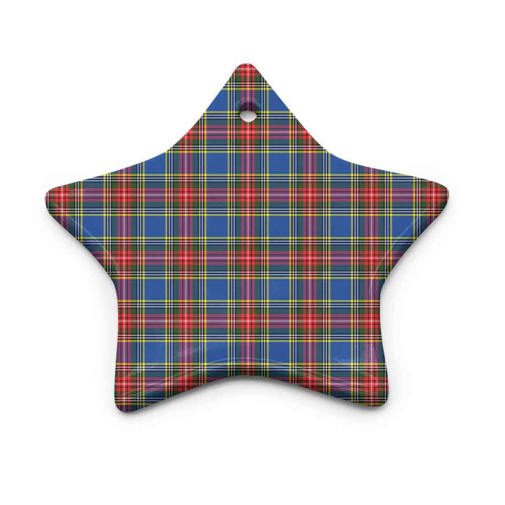 Scottish MacBeth Modern Clan Tartan Ceramic Ornament Star Shape Tartan Plaid