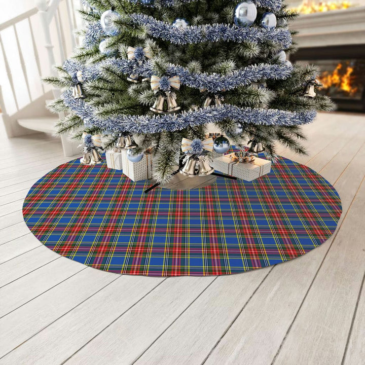 Scottish MacBeth Modern Clan Tartan Christmas Tree Skirt No Tassels 3 Tartan Plaid