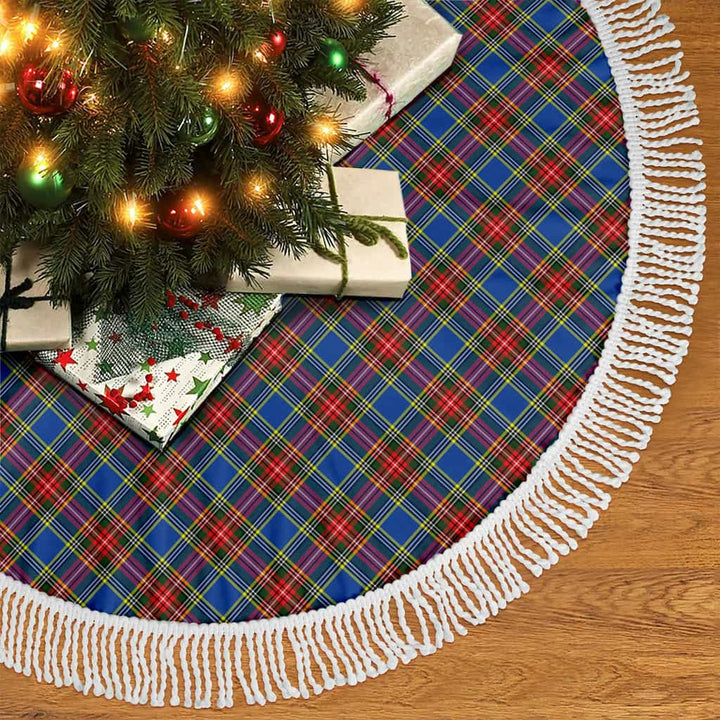 Scottish MacBeth Modern Clan Tartan Christmas Tree Skirt Tassels 2 Tartan Plaid