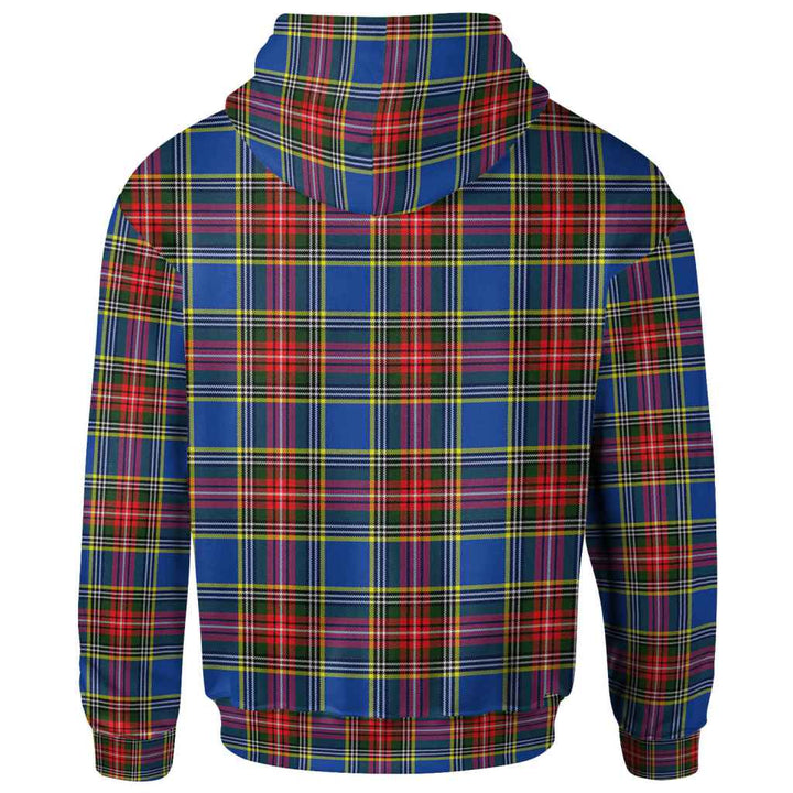 Scottish MacBeth Modern Clan Tartan Hoodie Back Side Tartan Plaid