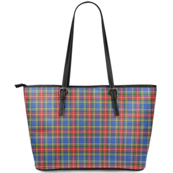 Scottish MacBeth Modern Clan Tartan Leather Tote Tartan Plaid
