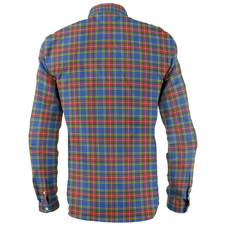 Scottish MacBeth Modern Clan Tartan Long Sleeve Shirt Back Side Tartan Plaid