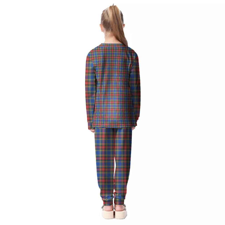 Scottish MacBeth Modern Clan Tartan Pajama Set Kid Back Side Tartan Plaid