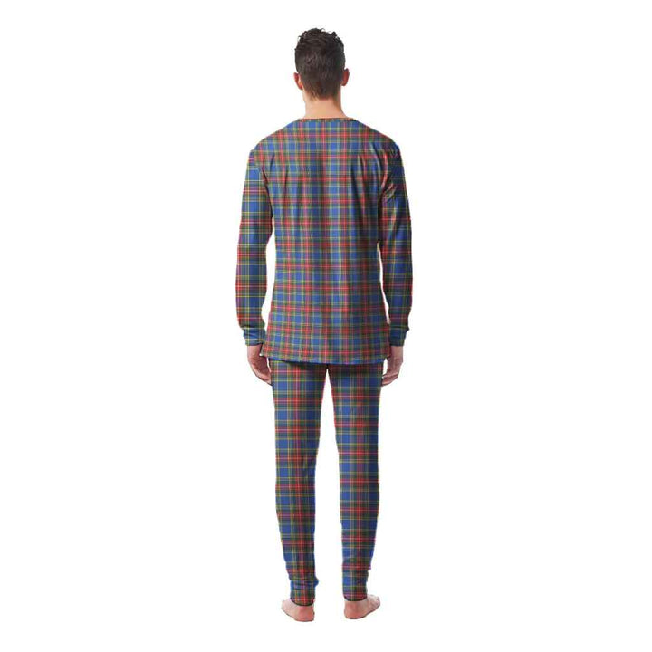 Scottish MacBeth Modern Clan Tartan Pajama Set Men Back Side Tartan Plaid