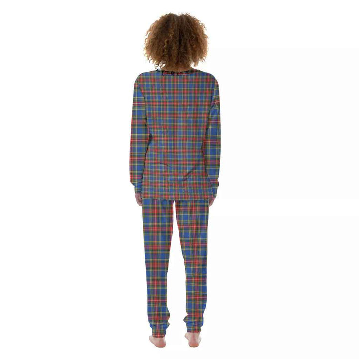 Scottish MacBeth Modern Clan Tartan Pajama Set Women Back Side Tartan Plaid