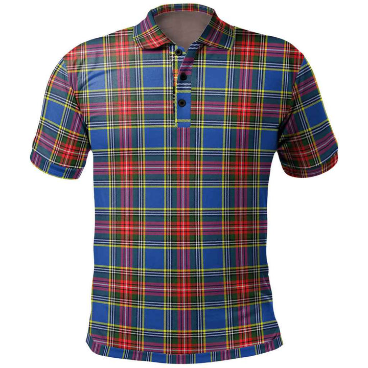 Scottish MacBeth Modern Clan Tartan Polo Shirt Front Side Tartan Plaid