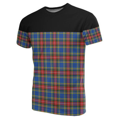 Scottish MacBeth Modern Clan Tartan T-Shirt Horizontal Style Front Side Tartan Plaid