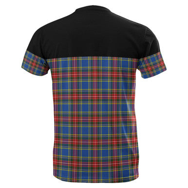 Scottish MacBeth Modern Clan Tartan T-Shirt Horizontal Style Back Side Tartan Plaid