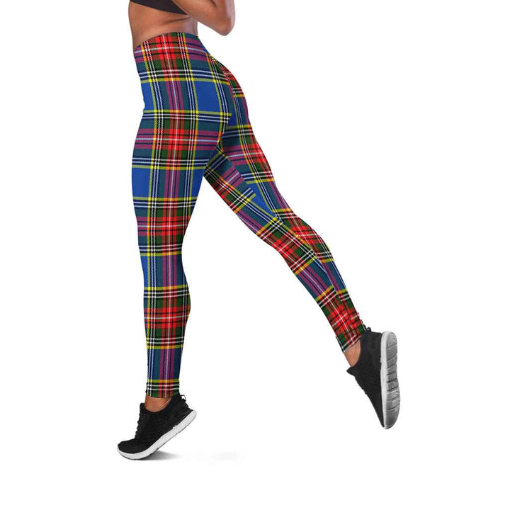 Scottish MacBeth Modern Clan Tartan Women Leggings Tartan Plaid 2