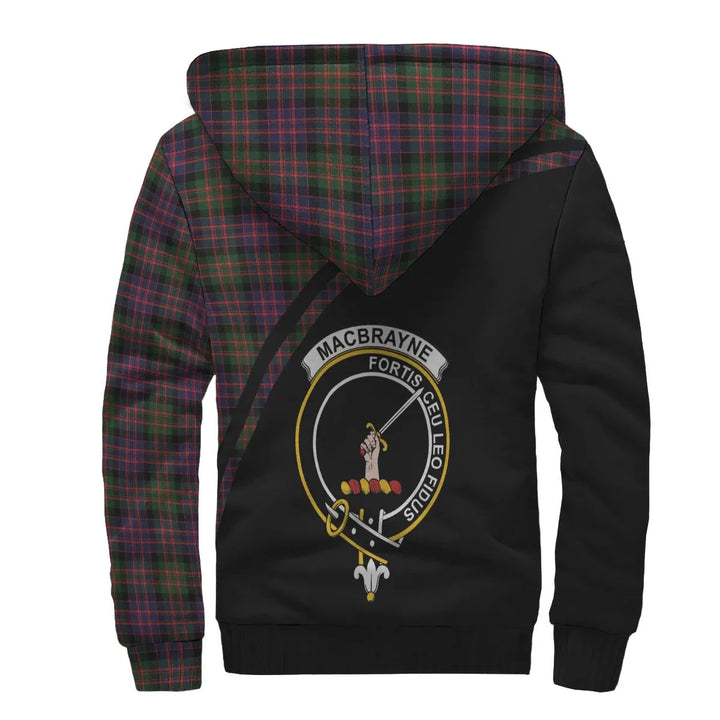 Scottish MacBrayne Clan Crest Tartan Curve Sherpa Hoodie