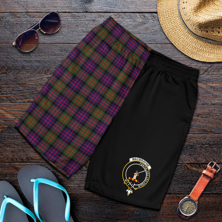 Scottish MacBrayne Clan Crest Tartan Half of Me Men's Shorts