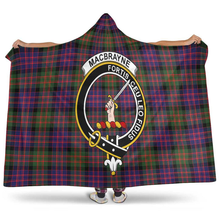 Scottish MacBrayne Clan Crest Tartan Hooded Blanket Tartan Plaid 1