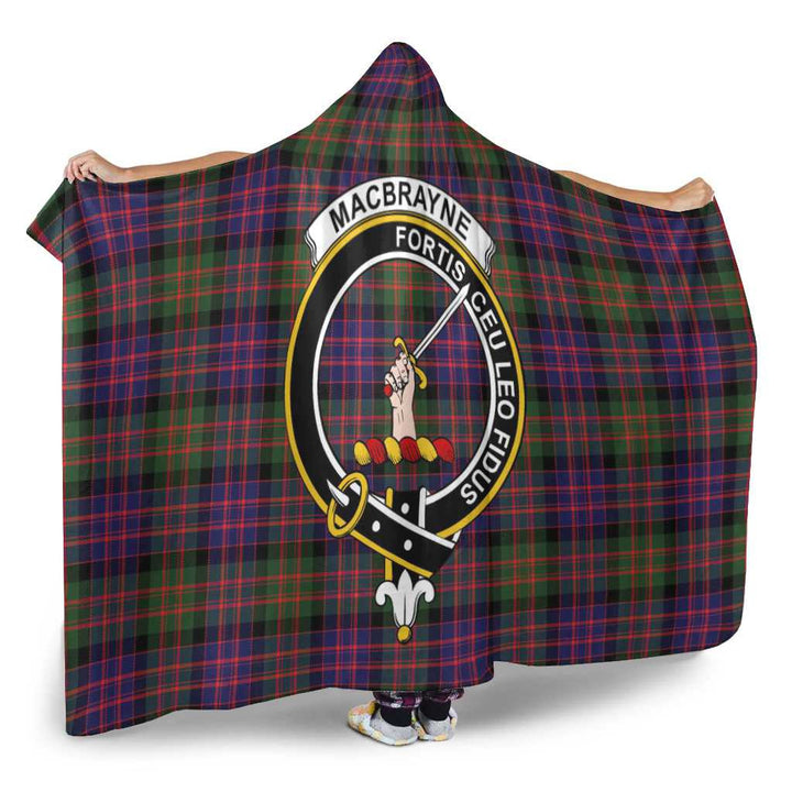Scottish MacBrayne Clan Crest Tartan Hooded Blanket Tartan Plaid 2