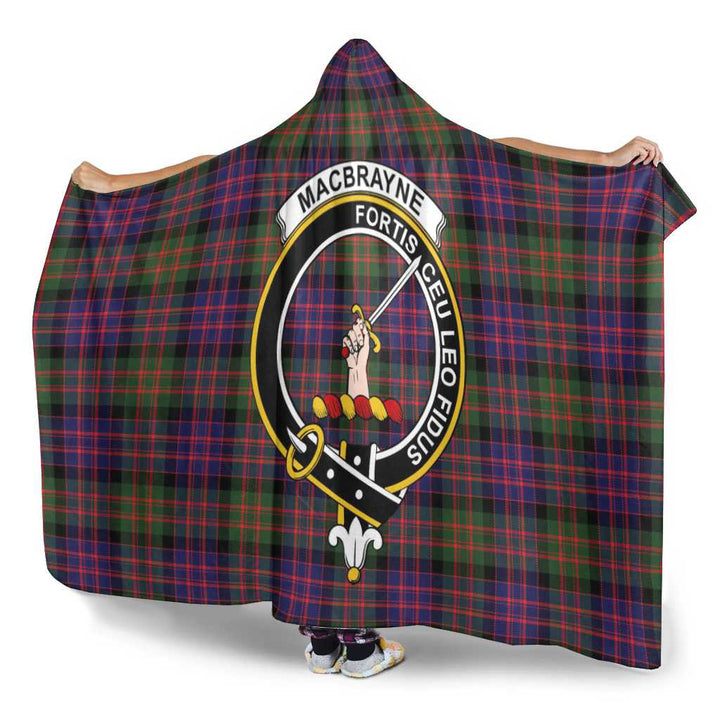 Scottish MacBrayne Clan Crest Tartan Hooded Blanket Tartan Plaid 3