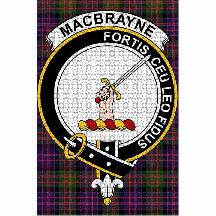 Scottish MacBrayne Clan Crest Tartan Jigsaw Puzzle 1