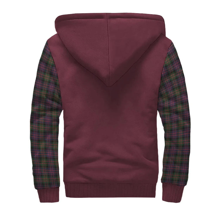 Scottish MacBrayne Clan Crest Tartan Plaid Sleeve Sherpa Hoodie