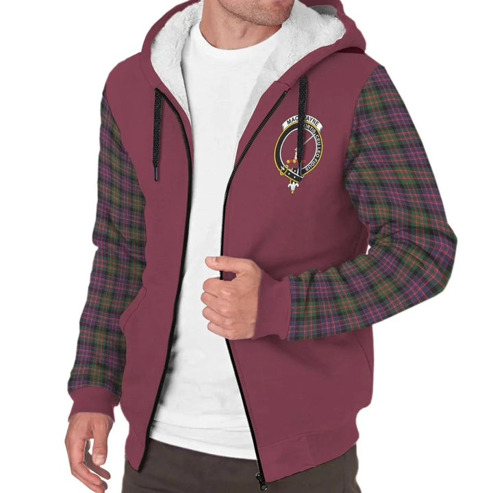 Scottish MacBrayne Clan Crest Tartan Plaid Sleeve Sherpa Hoodie