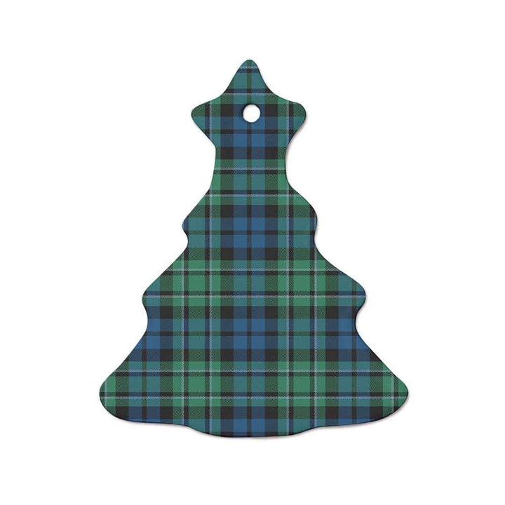 Scottish MacCallum Ancient Clan Tartan Ceramic Ornament  Tree Shape Tartan Plaid
