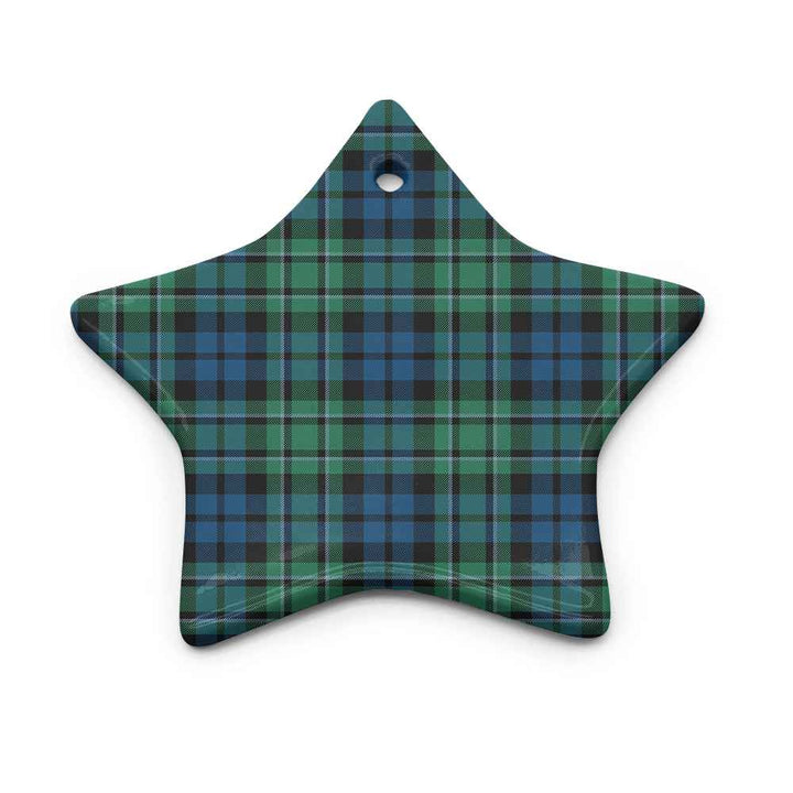 Scottish MacCallum Ancient Clan Tartan Ceramic Ornament Star Shape Tartan Plaid