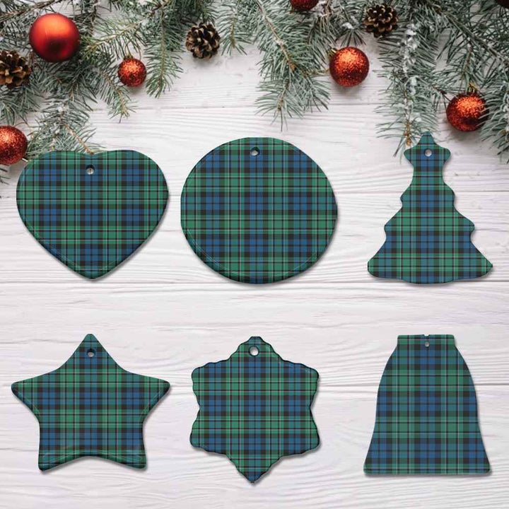 Scottish MacCallum Ancient Clan Tartan Ceramic Ornament All Tartan Plaid