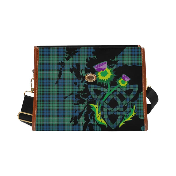 Scottish MacCallum Ancient Clan Tartan Waterproof Canvas Bag With Thistle Tartan Plaid 2