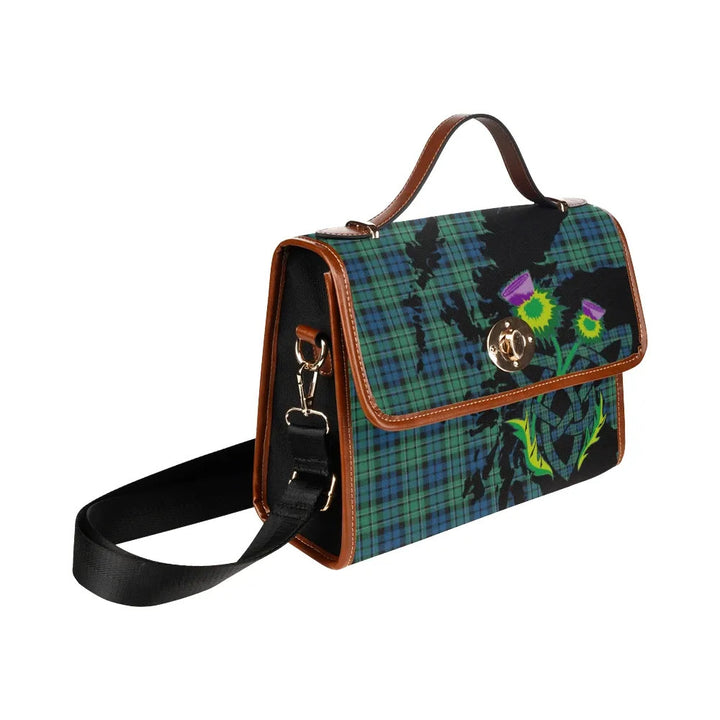 Scottish MacCallum Ancient Clan Tartan Waterproof Canvas Bag With Thistle Tartan Plaid 3