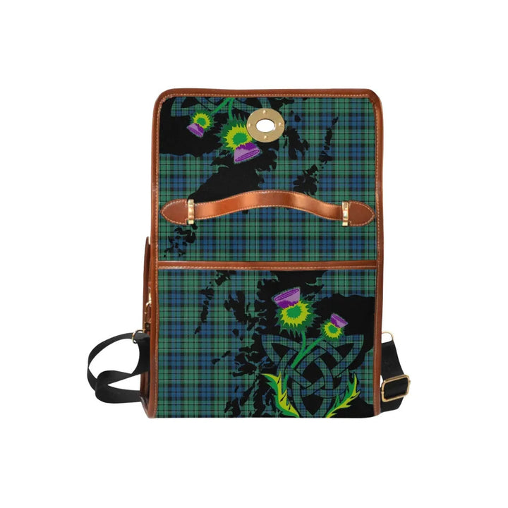 Scottish MacCallum Ancient Clan Tartan Waterproof Canvas Bag With Thistle Tartan Plaid 6