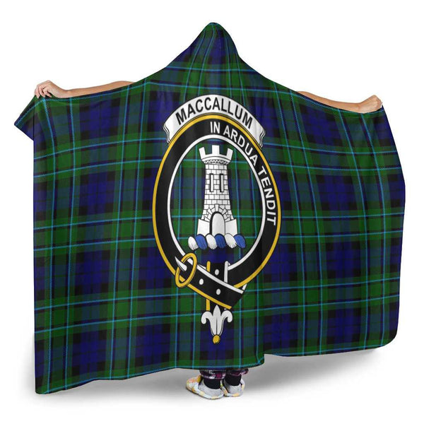 Scottish MacCallum Clan Crest Tartan Hooded Blanket Tartan Plaid 2