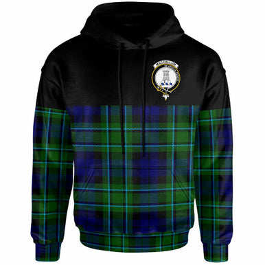 Scottish MacCallum Clan Crest Tartan Hoodie - Horizontal Style Front Side Tartan Plaid