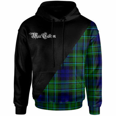 Scottish MacCallum Clan Crest Tartan Hoodie - Military Logo Front Side Tartan Plaid