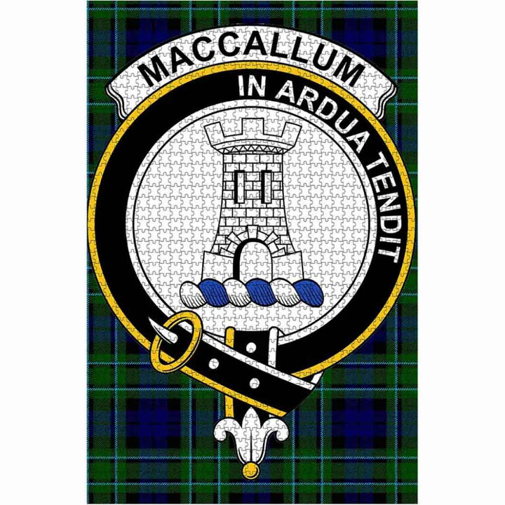 Scottish MacCallum Clan Crest Tartan Jigsaw Puzzle 1