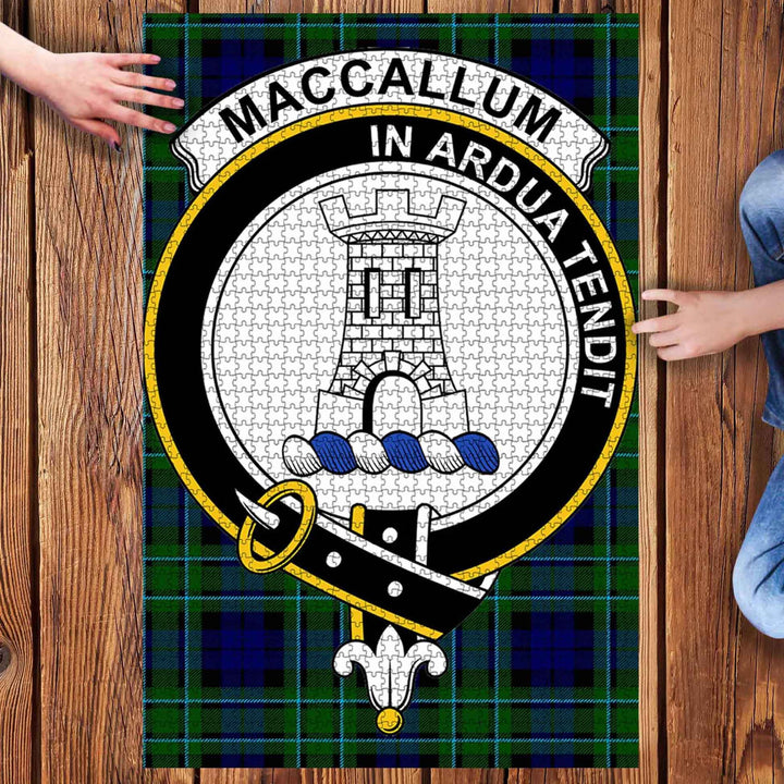 Scottish MacCallum Clan Crest Tartan Jigsaw Puzzle 3