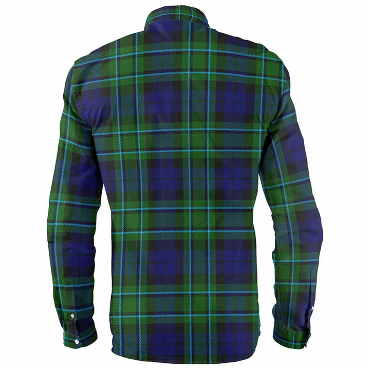 Scottish MacCallum Clan Crest Tartan Long Sleeve Shirt Back Side Tartan Plaid